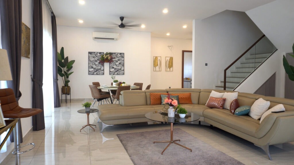 Seri Teratai showhouse living room at Bandar Seri Botani, Ipoh